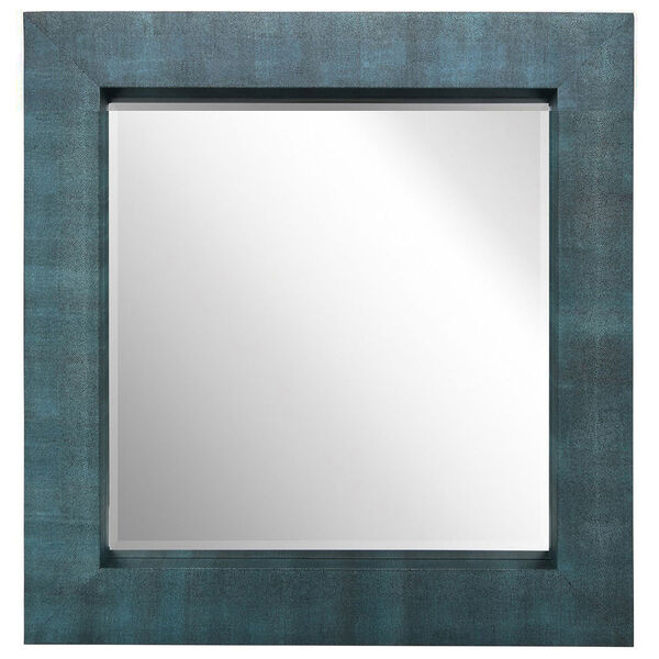 Shagreen Blue 48 x 48-Inch Beveled Wall Mirror, image 2