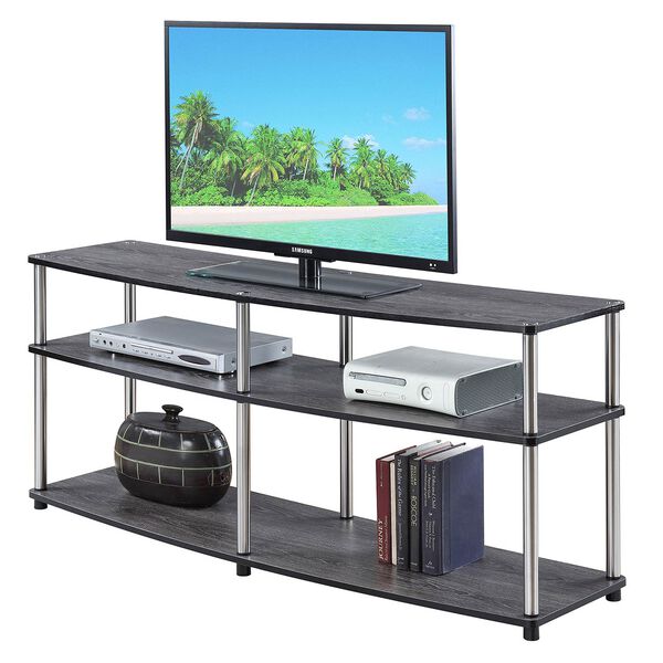 Designs2Go 3 Tier 60-Inch TV Stand in Weathered Gray, image 2