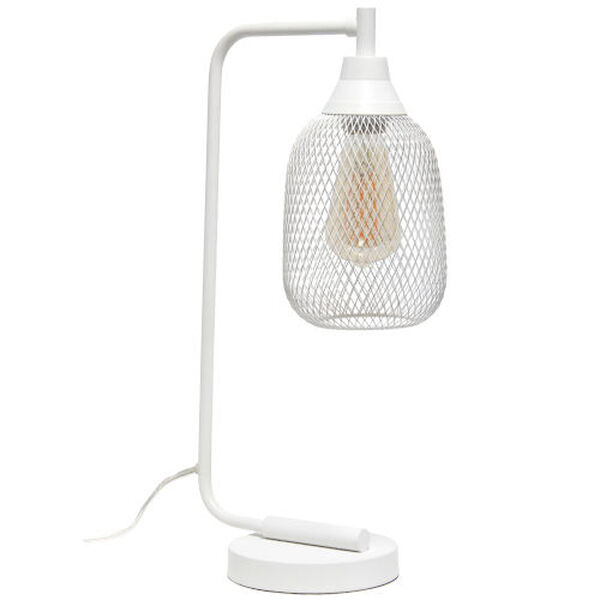 Wired White One-Light Desk Lamp, image 1