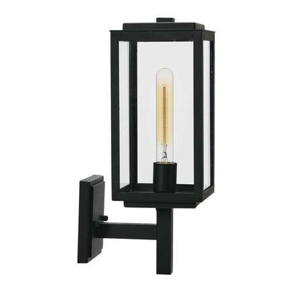 Textured Black One-Light Outdoor Wall Mount, image 1
