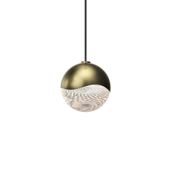 Grapes Brass Two-Inch 3000K LED Mini Pendant with Dome Canopy, image 1
