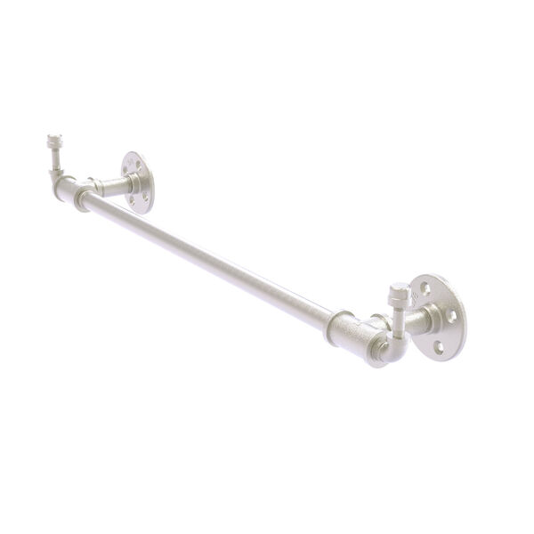 Pipeline Satin Nickel 18-Inch Towel Bar with Integrated Hooks, image 1