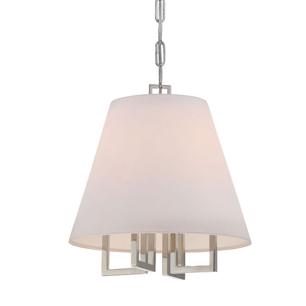 Westwood Polished Nickel 13.5-Inch Four-Light Pendant by Libby Langdon, image 1
