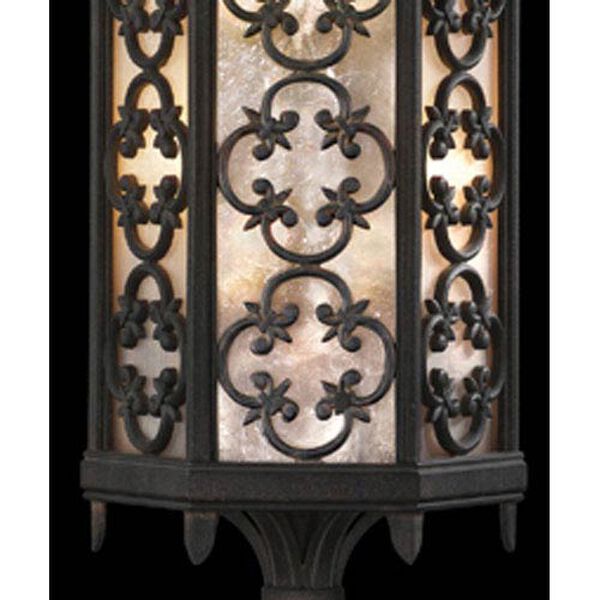 Costa Del Sol Three-Light Outdoor Post Mount in Wrought Iron Finish, image 2