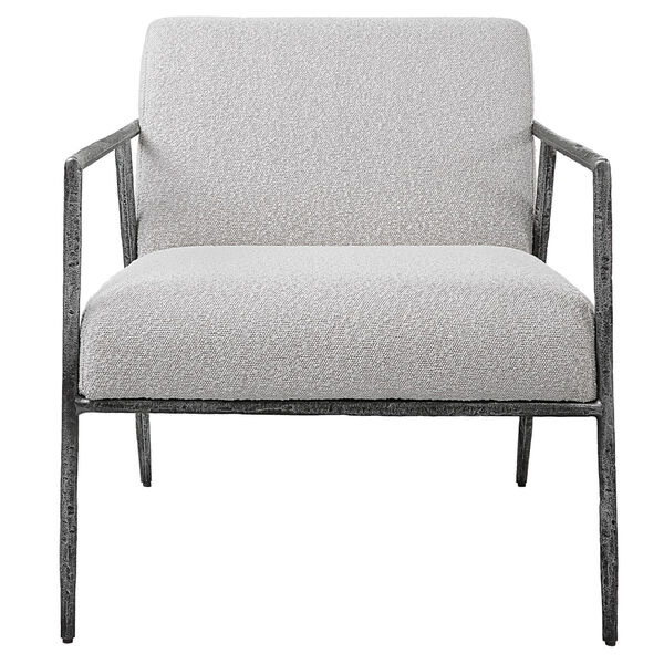 Brisbane Ivory and Distressed Charcoal Accent Chair, image 1