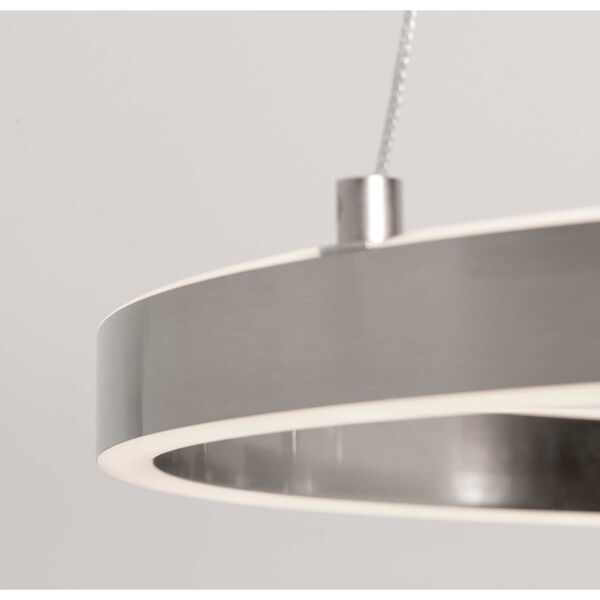 Glo Satin Nickel 24-Inch Two-Light Integrated LED Pendant, image 3