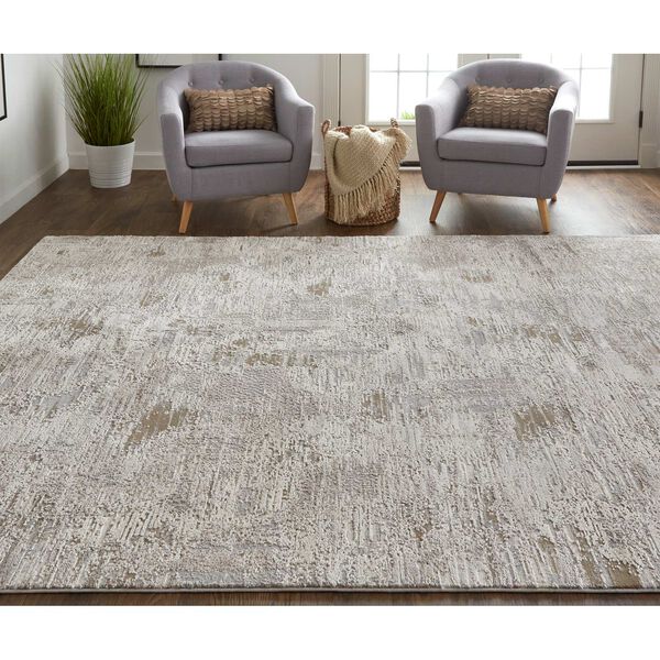 Vancouver Ivory Gray Tan Rectangular 4 Ft. x 6 Ft. Area Rug, image 4