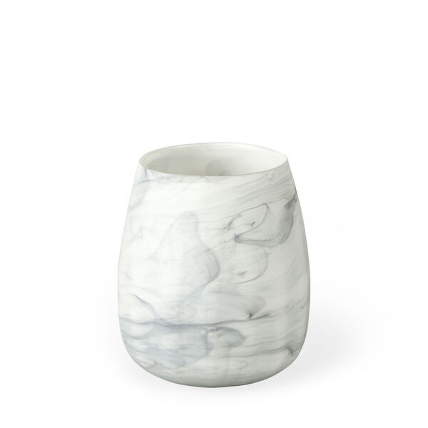 Volta I Gray and Cream Ceramic Abstract Vase, image 1