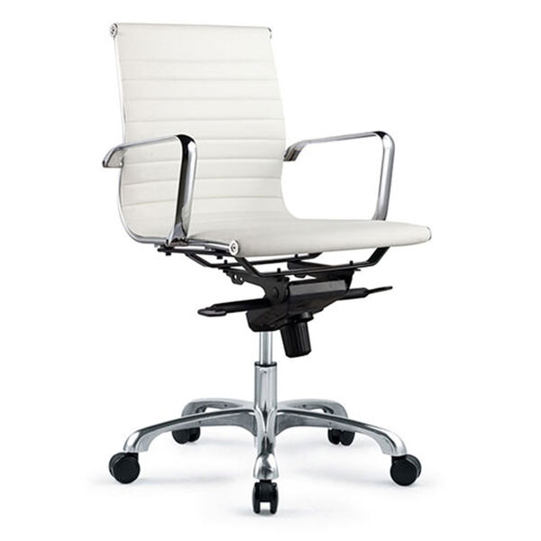 Uptown Low Back White Office Chair, Set of 2, image 1