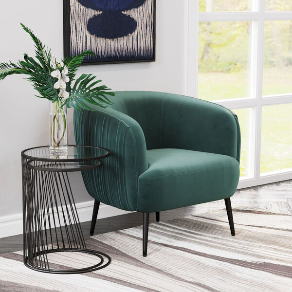 Karan Green and Black Accent Chair, image 2