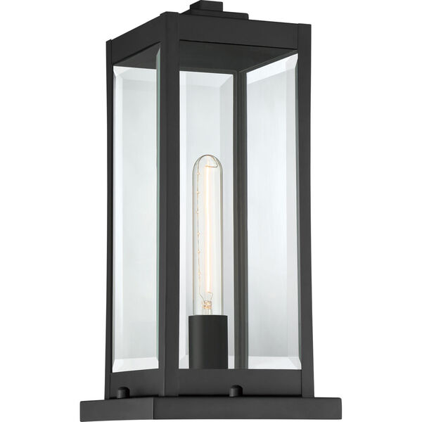 Westover Earth Black One-Light Outdoor Pier Base with Transparent Beveled Glass, image 3