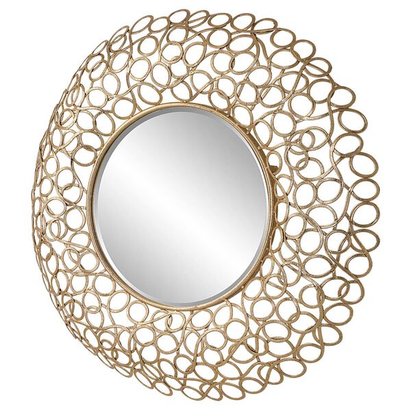 Swirl Gold 42 x 42-Inch Round Wall Mirror, image 6