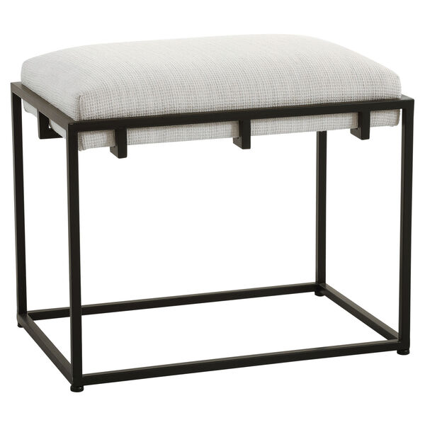 Paradox Matte Black and White 24-Inch Small Bench, image 3