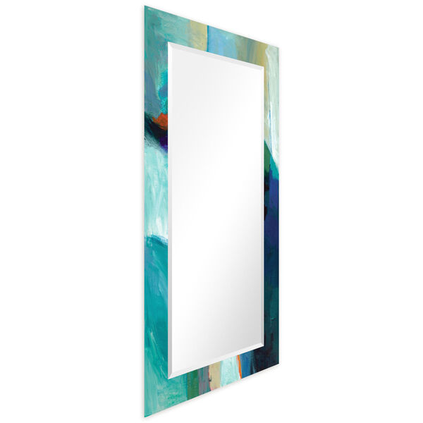 Sky Blue 54 x 28-Inch Rectangular Beveled Wall Mirror, image 2