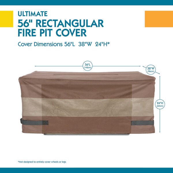 Ultimate Mocha Cappuccino 56 In. Rectangular Fire Pit Cover, image 3