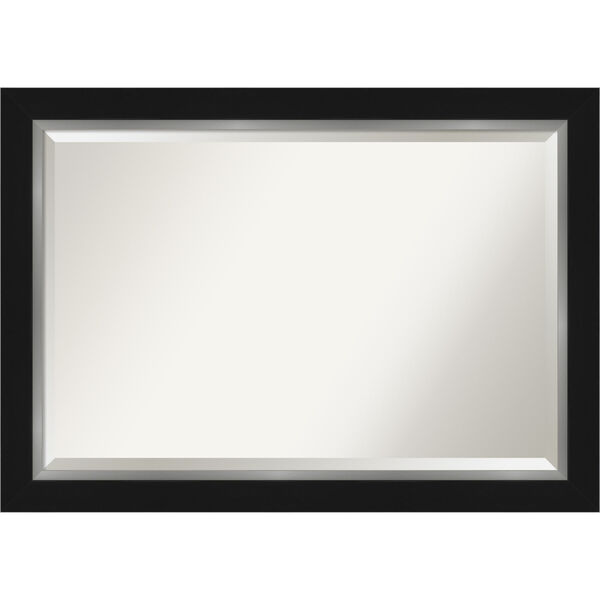 Eva Black and Silver 41W X 29H-Inch Bathroom Vanity Wall Mirror, image 1
