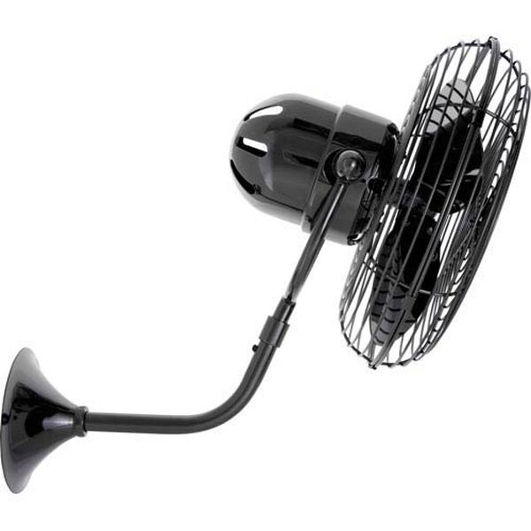 Michelle Parede Black Nickel 13-Inch Directional Wall Fan with Metal Blades, image 1
