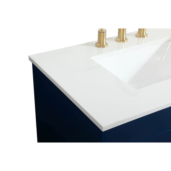 Eugene Blue 30-Inch Single Bathroom Vanity, image 4