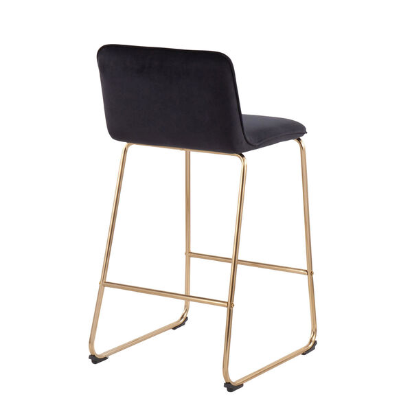 Casper Gold and Black Fixed-Height Counter Stool, Set of 2, image 3