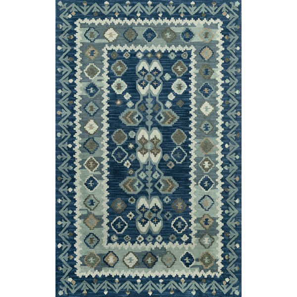 Tangier Blue and Grey Area Rug, image 1
