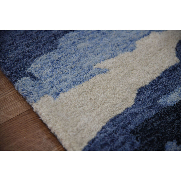 Abstract Blue Rectangle 8 Ft. x 10 Ft. Rug, image 4