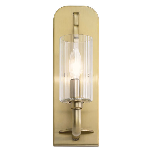 Kimrose Brushed Natural Brass One-Light Wall Sconce, image 5
