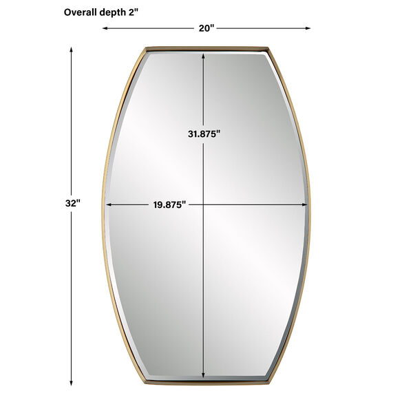 Portal Brass 20-Inch x 32-Inch Wall Mirror, image 3