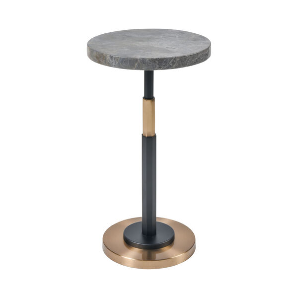Susan Cafe Bronze with Grey Marble 12-Inch Accent Table, image 1