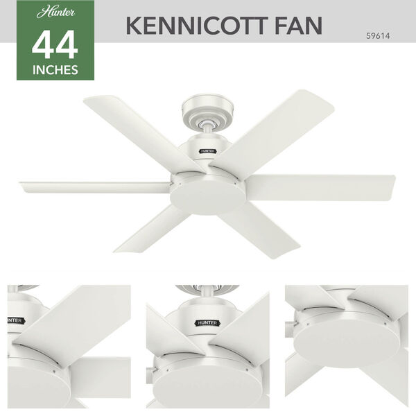 Kennicott Fresh White 44-Inch Outdoor Ceiling Fan, image 5
