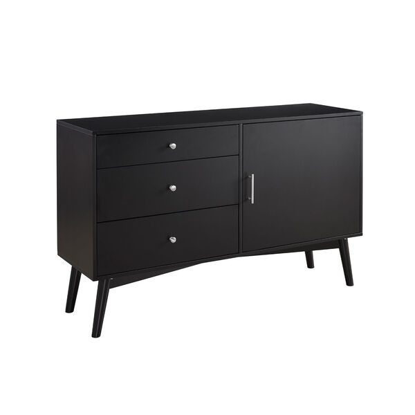 Angelo Home 52-Inch Black Mid Century Modern TV Stand, image 1
