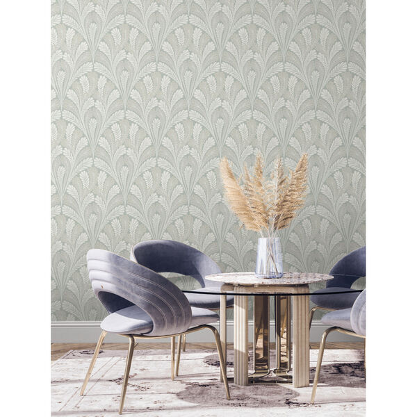 Damask Resource Library Green 20.5 In. x 33 Ft. Shell Wallpaper, image 1