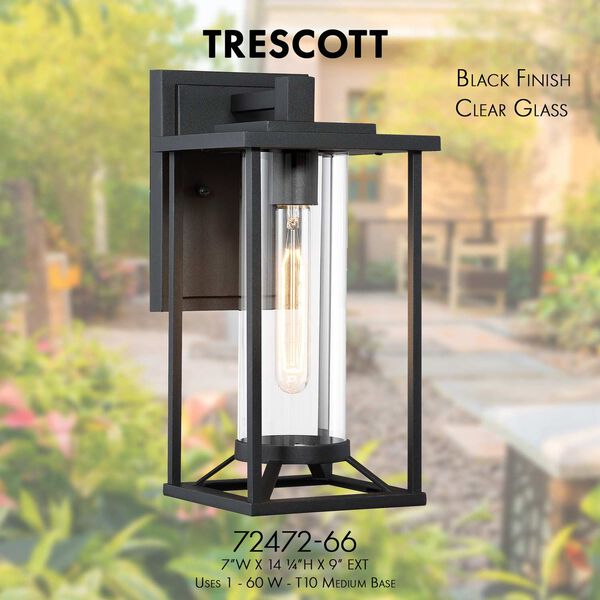Trescott Black 13-Inch One-Light Outdoor Wall Sconce, image 2