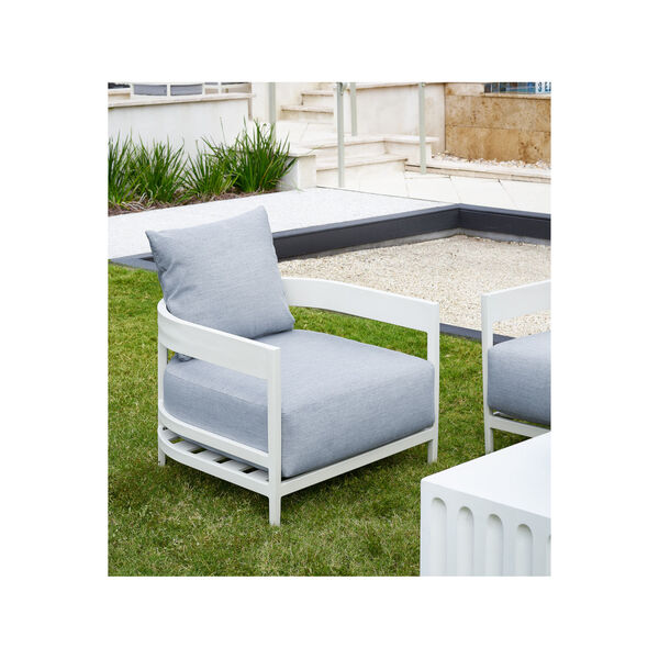 South Beach Chalk White Aluminum  Lounge Chair, image 5