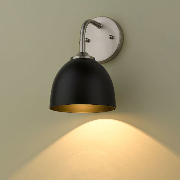 Essex Pewter and Matte Black One-Light Wall Sconce, image 4