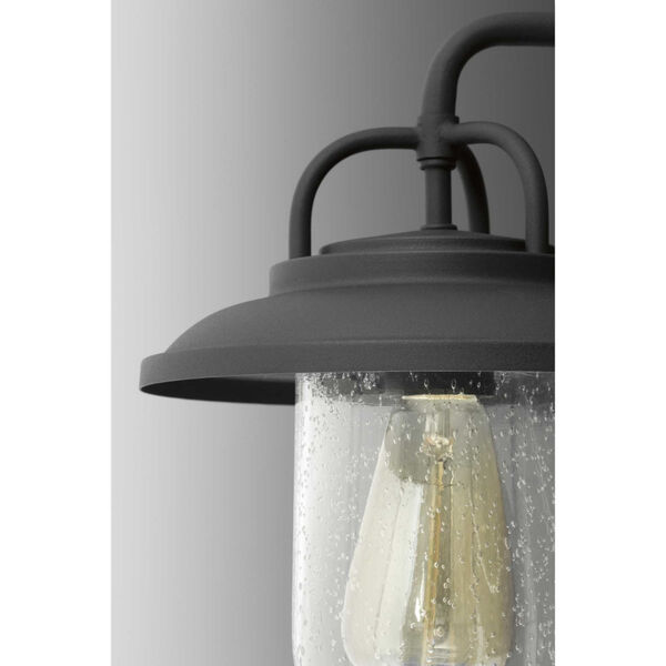 P560050-031: Beaufort Black One-Light Outdoor Wall Mount with Clear Seeded Glass, image 4