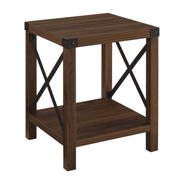 Dark Walnut 18-Inch Wood Side Table, image 4