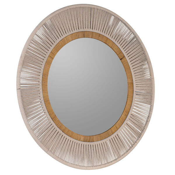Garrison Natural and White 36 x 35-Inch Wall Mirror, image 3
