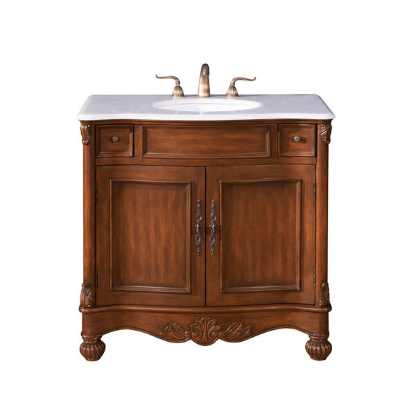 Windsor Teak 36-Inch Vanity Sink Set, image 1