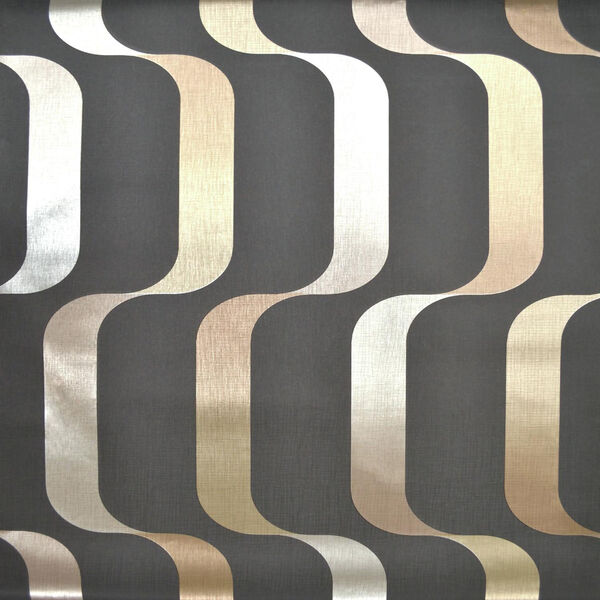 Mid Century Black and Taupe Wallpaper - SAMPLE SWATCH ONLY, image 1
