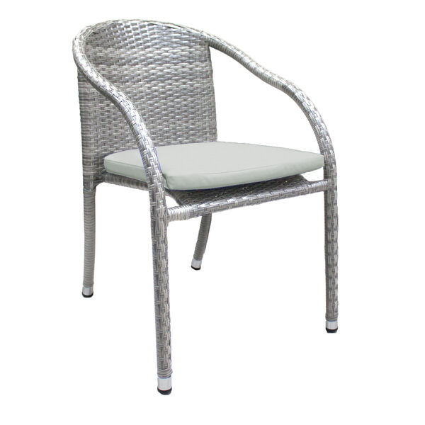 Athens Air Blue Stackable Woven Armchair with Cushion, image 1