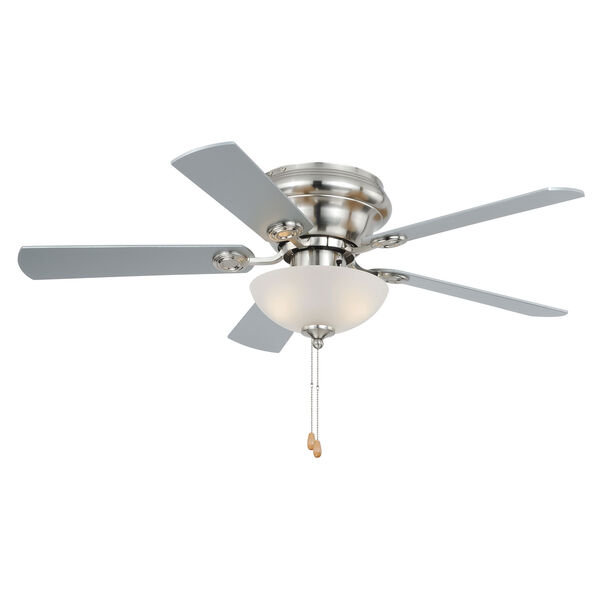 Expo Satin Nickel Two-Light Ceiling Fan, image 1