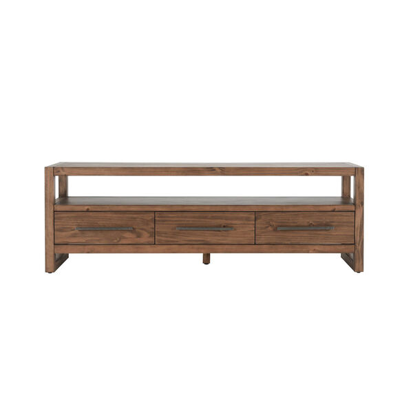 Fenmore Almond Brown Three Drawer TV Stand, image 1