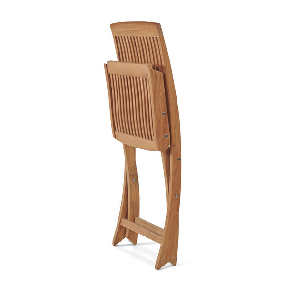 Devon Nature Sand Teak Teak Outdoor Folding Side Chair, image 3