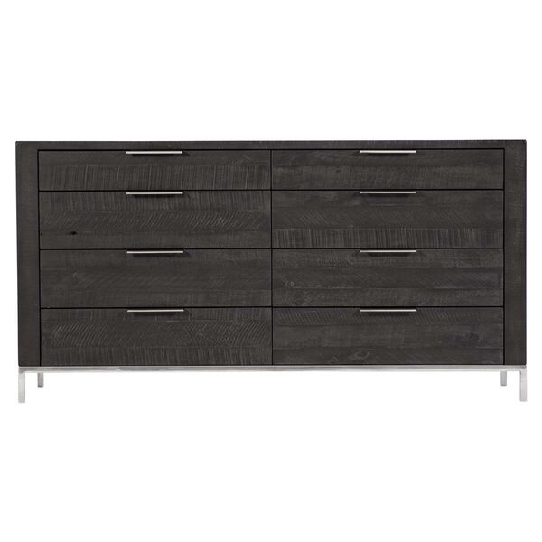 Loring Cinder and Polished Stainless Steel Dresser, image 1