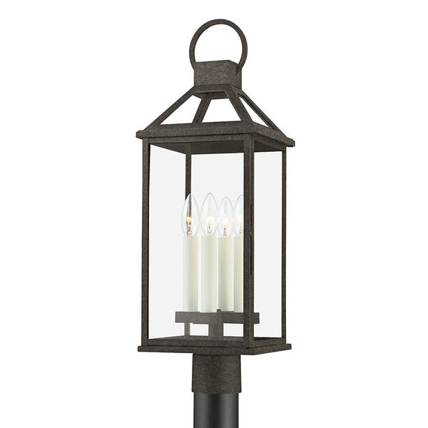 Sanders French Iron Four-Light Outdoor Post, image 1