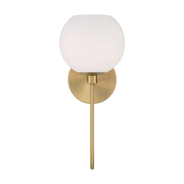 Ansley Aged Brass One-Light Circular Globe Wall Sconce, image 4
