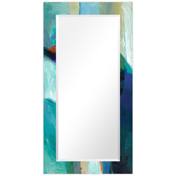 Sky Blue 54 x 28-Inch Rectangular Beveled Wall Mirror, image 6