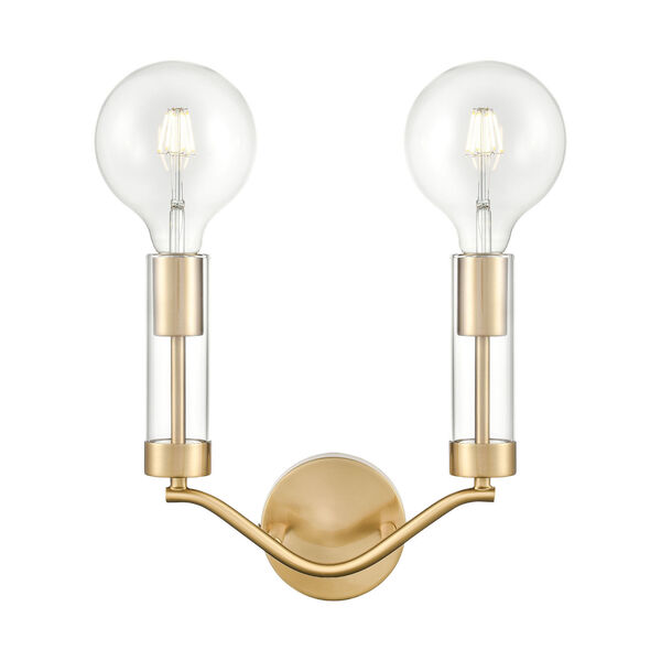 Celsius Satin Brass Two-Light Wall Sconce, image 3