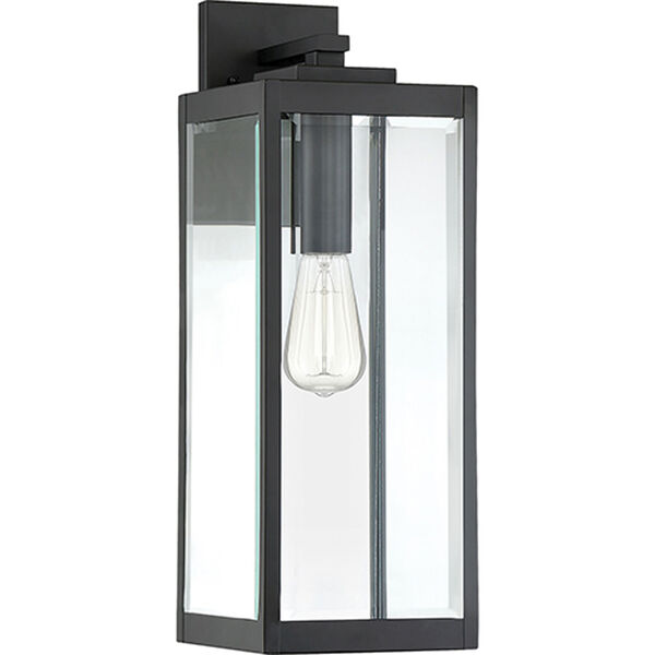 Pax Black 20-Inch One-Light Outdoor Wall Lantern with Beveled Glass, image 2