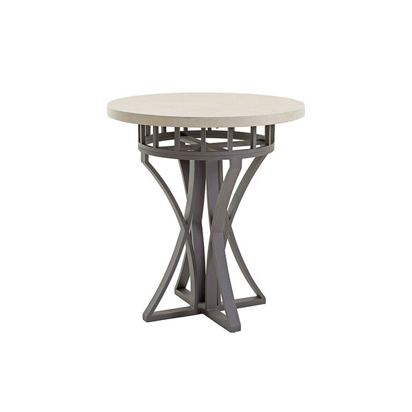 Cypress Point Ocean Terrace Aged Iron and Ivory Bistro Table, image 1